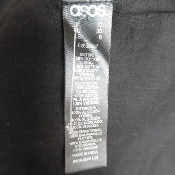 ASOS Collections All Over Embellished Sequins Embroider Shift Aline Cotton Dress - Picture 6 of 15